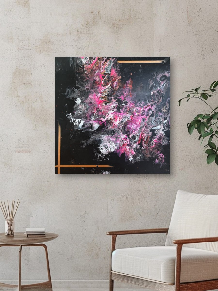 Abstraktní obraz - Aurea, 90x90 cm