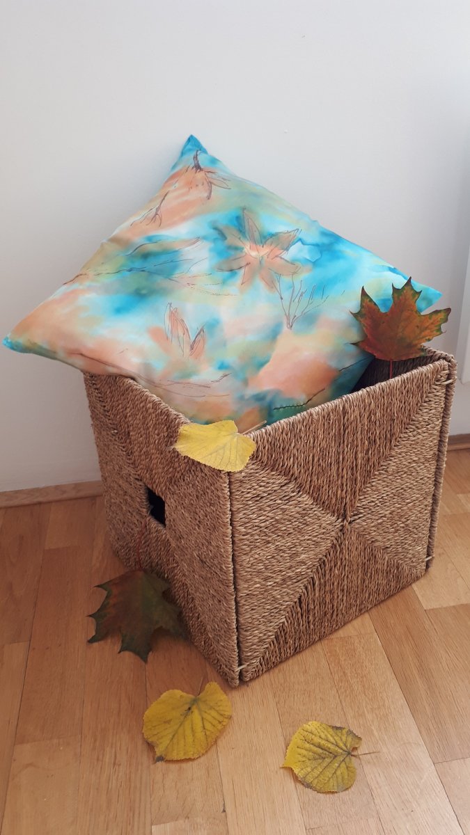 Hedvábný povlak na polštář Podzimní vítr