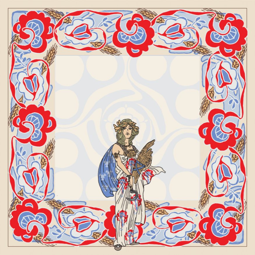 Dámský šátek s bohyní Ceres