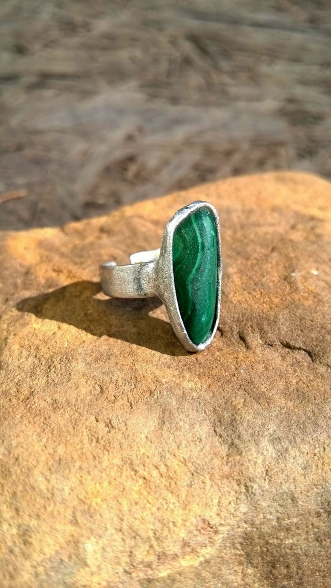 Prsten Malachit Simple