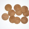 Dřevěné půl-čočky průměr cca. 40 mm - dub