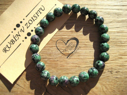 Náramek Rubín v zoisitu 8mm