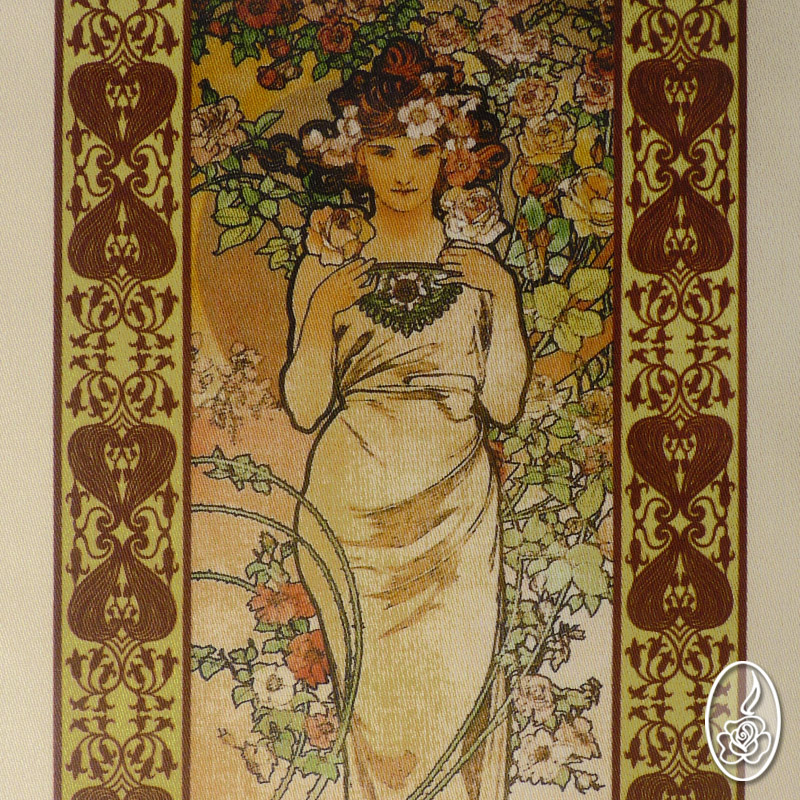 Látkový obrázek Alfons Mucha - Růže 6