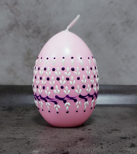 Svíčka ručně zdobená