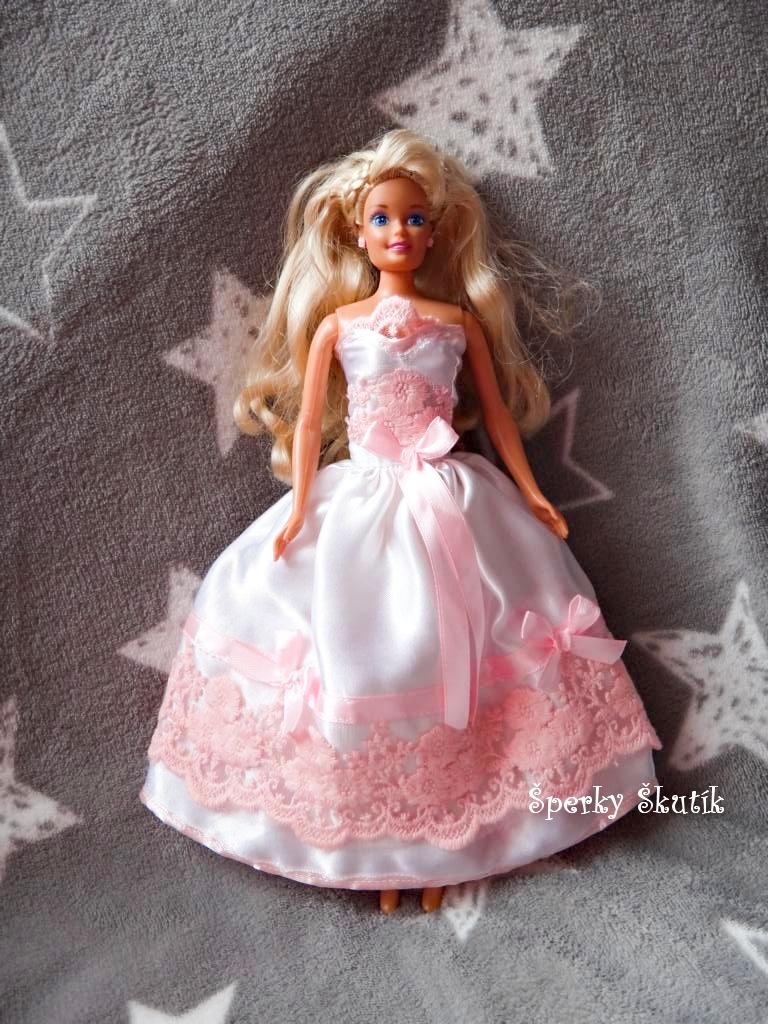 SA0113 - Šaty s květinovou krajkou - růžové