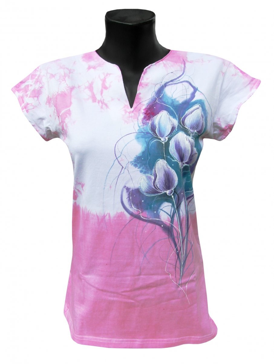 Růžové s poupátky-ručně malované