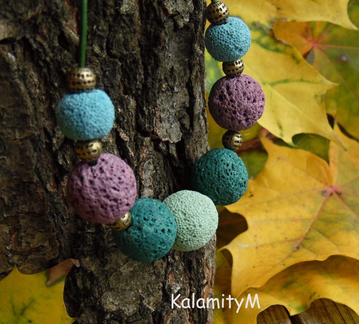 Podzimní nálady - lávový náhrdelník