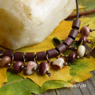 Mokaito - dřevěný náhrdelník s mokaitem