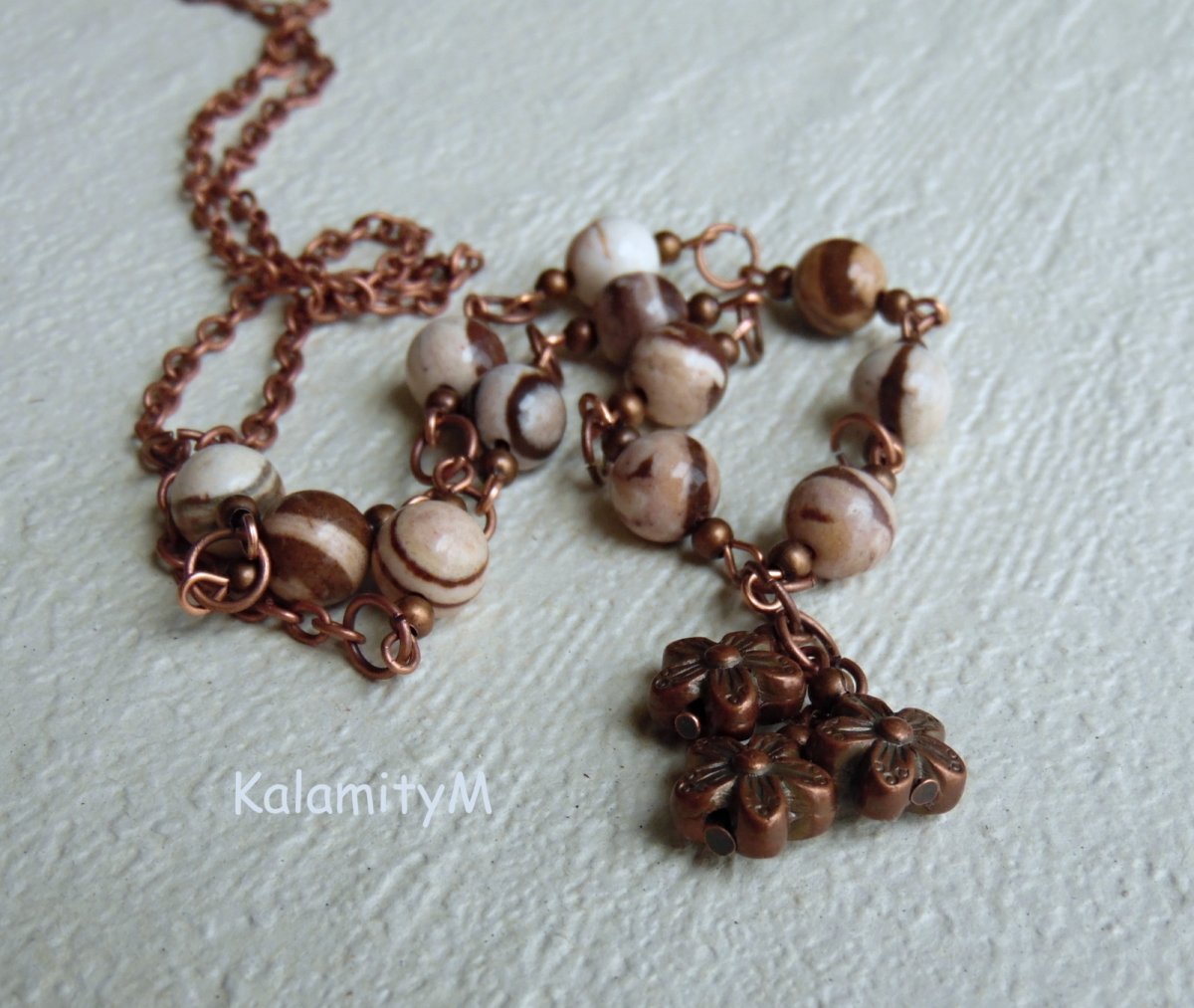 Café - náhrdelník z jaspisu