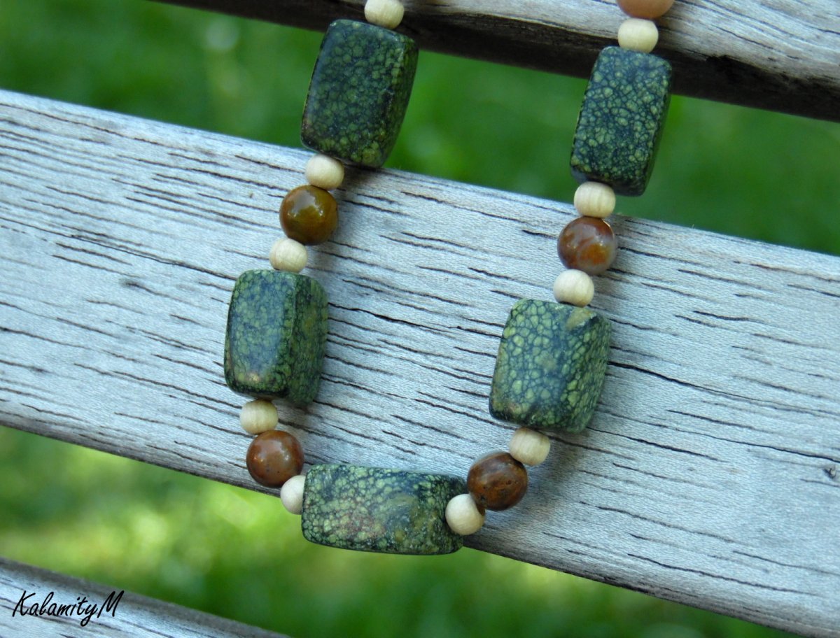 Serpens- náhrdelník serpentin, jaspis