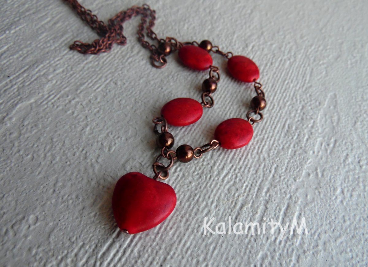 Hearts - náhrdelník z tyrkenitu