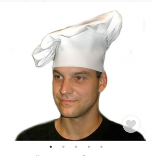  kuchařská čepice-dospělá bílá 
