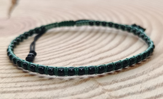 Černo zelený náramek 