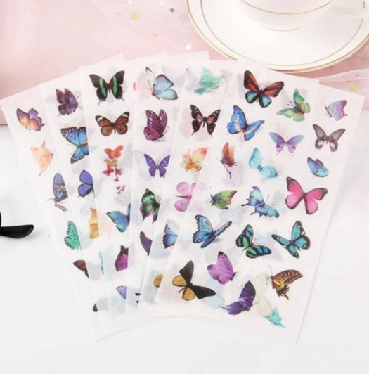 Samolepky - motýlci - arch 10*15 cm