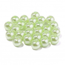 Akrylové korálky světle zelené - 6 mm - 100 ks