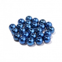 Akrylové korálky modré - 6 mm - 100 ks