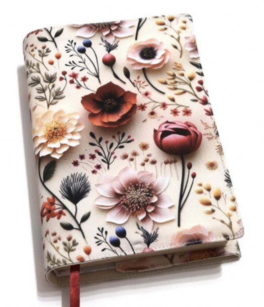 3D KVĚTY  -  nastavitelný obal na knihu