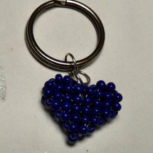 Přívěsek na klíče Modré srdce