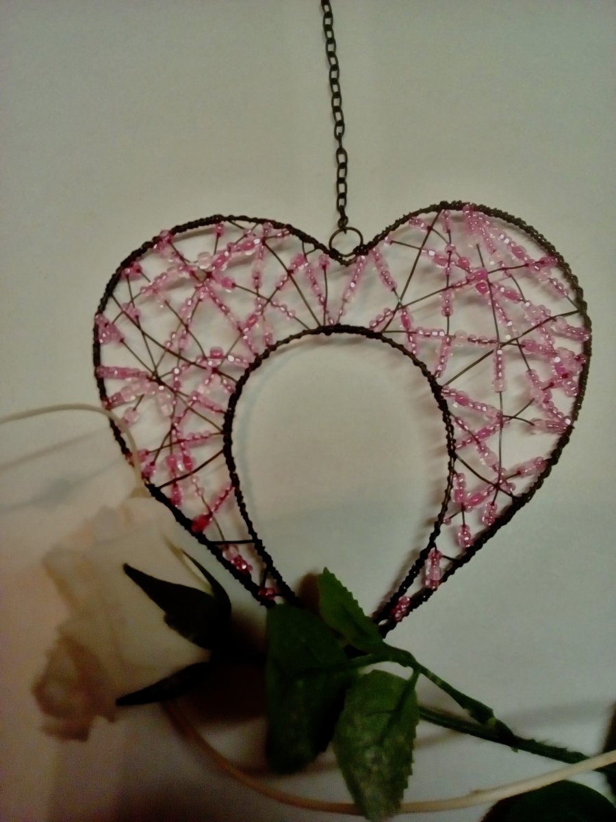 Srdce s kapkou růžové