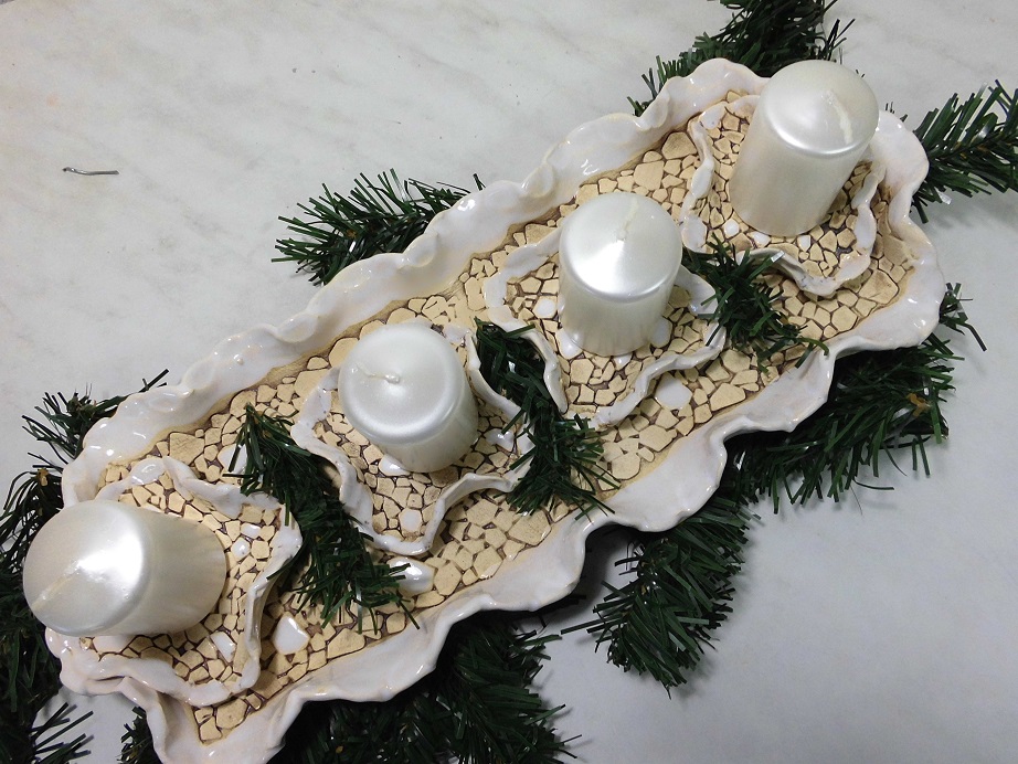 Adventní svícen - ovál