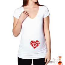 Těhotenské tričko Srdce