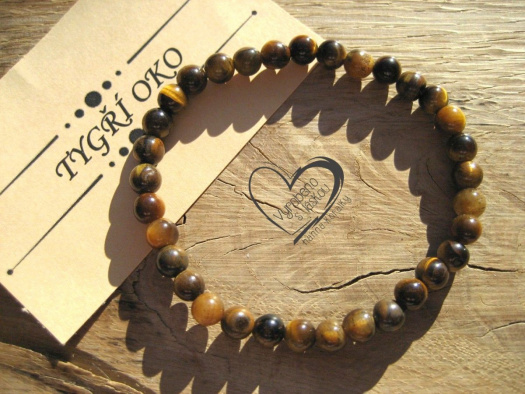Náramek Tygří oko 6mm