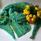Jarní svěžest - šátek merino s hedvábím