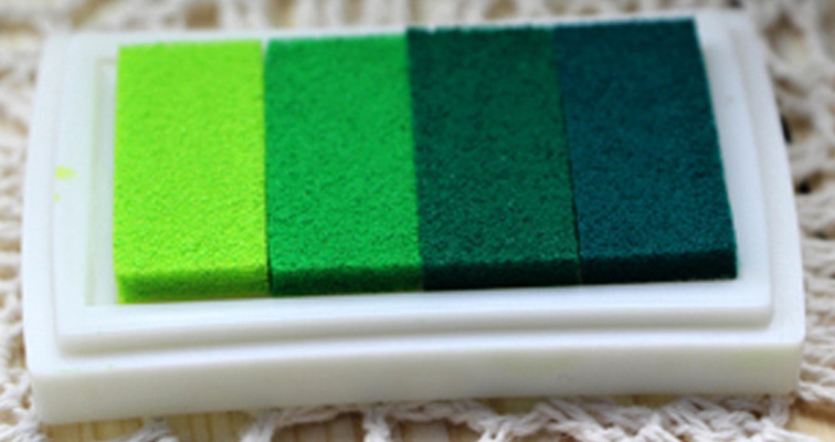 Razítkovací polštářky (odstíny zelené)