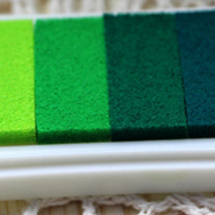 Razítkovací polštářky (odstíny zelené)
