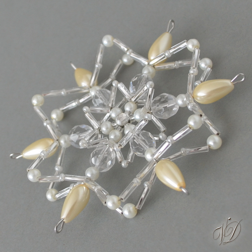 Originální vánoční korálková hvězda DUO - KO009