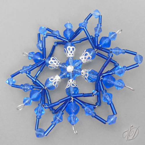 Originální vánoční korálková hvězda KO072