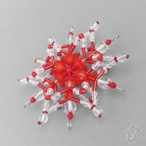 Originální vánoční korálková hvězda  TRIO - KO126