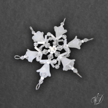 Vánoční hvězda z korálků KO170 - 3D (PEVNÁ A NEREZ)