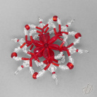Vánoční hvězda z korálků KO195 - 3D (PEVNÁ A NEREZ)