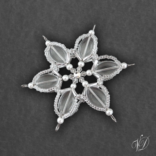 Vánoční hvězda z korálků KO260 (PEVNÁ A NEREZ)