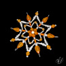 Vánoční hvězda z korálků KO318 (PEVNÁ A NEREZ)