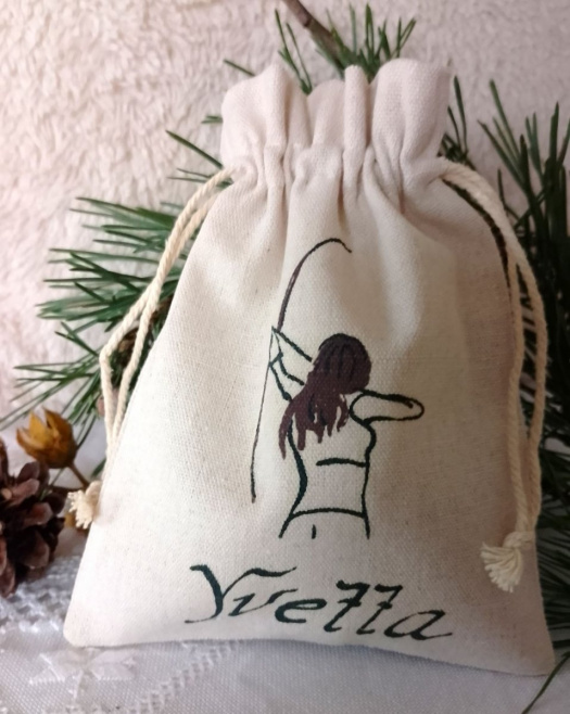 Malovaný dárkový pytlík se jménem