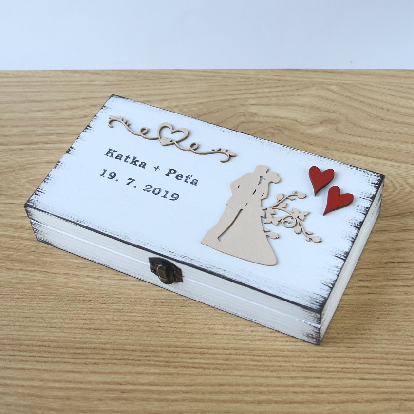 Svatební krabička na peníze - nápisy na přání