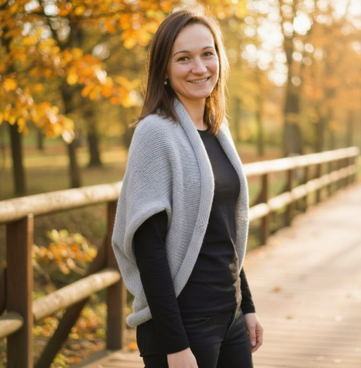 Pletená vesta - barva světle šedá