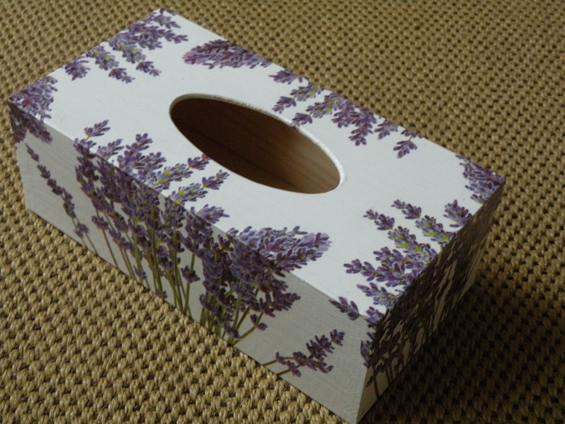 Krabička na kapesníky - Levandule