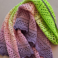 Háčkovaný šátek hortenzie