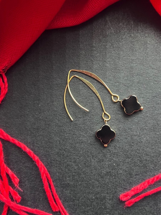 Čtyřlístkové náušnice - pozlacená S.Steel