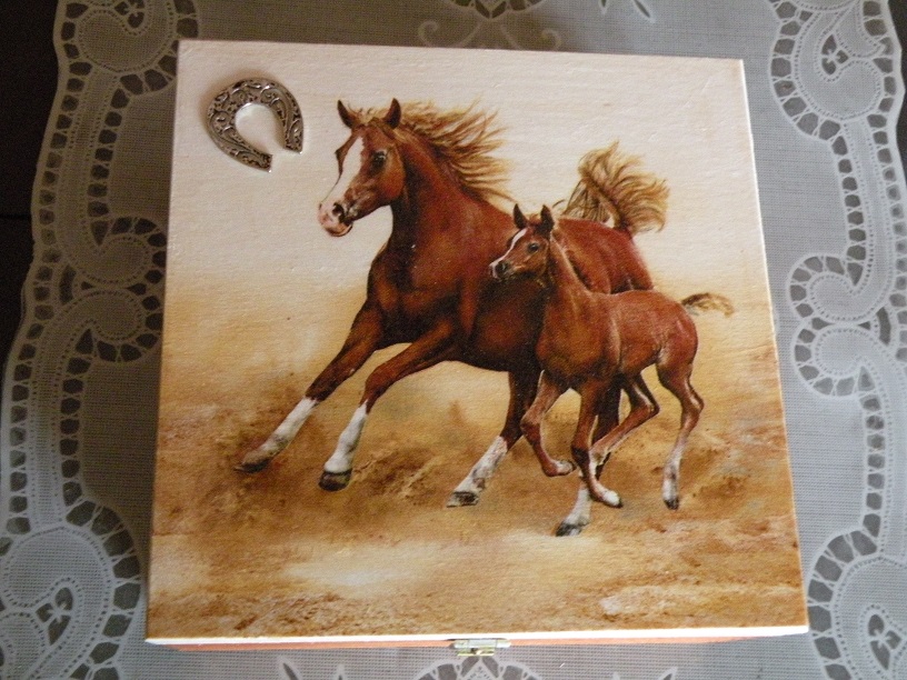 Krabička - koně s podkova