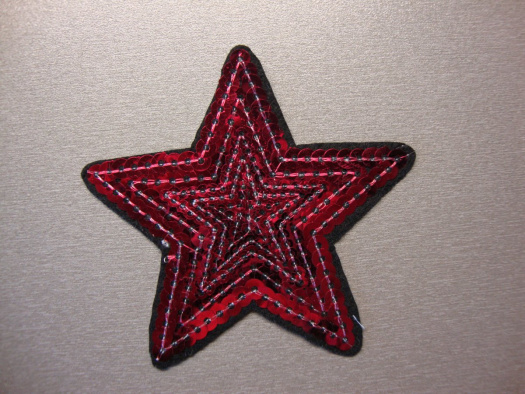 Flitrová hvězda, nažehlovačka-nášivka