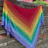 Duhové zachumlání - háčkovaný pléd