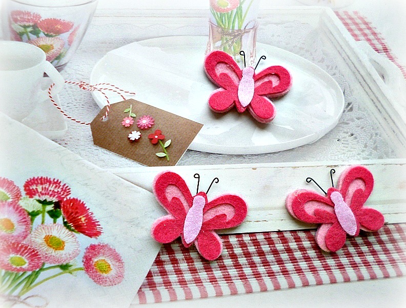 motýlci - filc - cena za 3 kusy