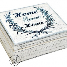 krabička - truhlička - šperkovnice - home sweet home