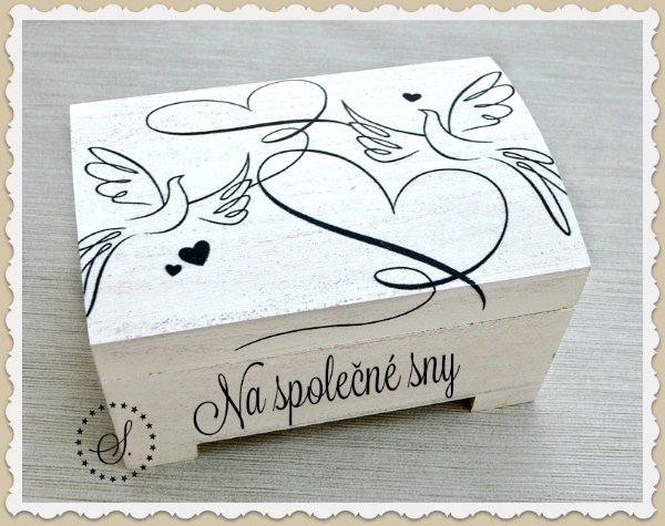 svatební truhlička na magnet