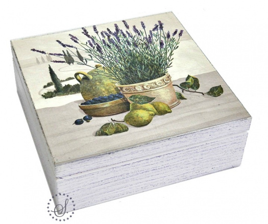 krabička - truhlička - šperkovnice - levandule a olivy