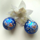 Baňky s lidovým motivem, české vánoční ozdoby